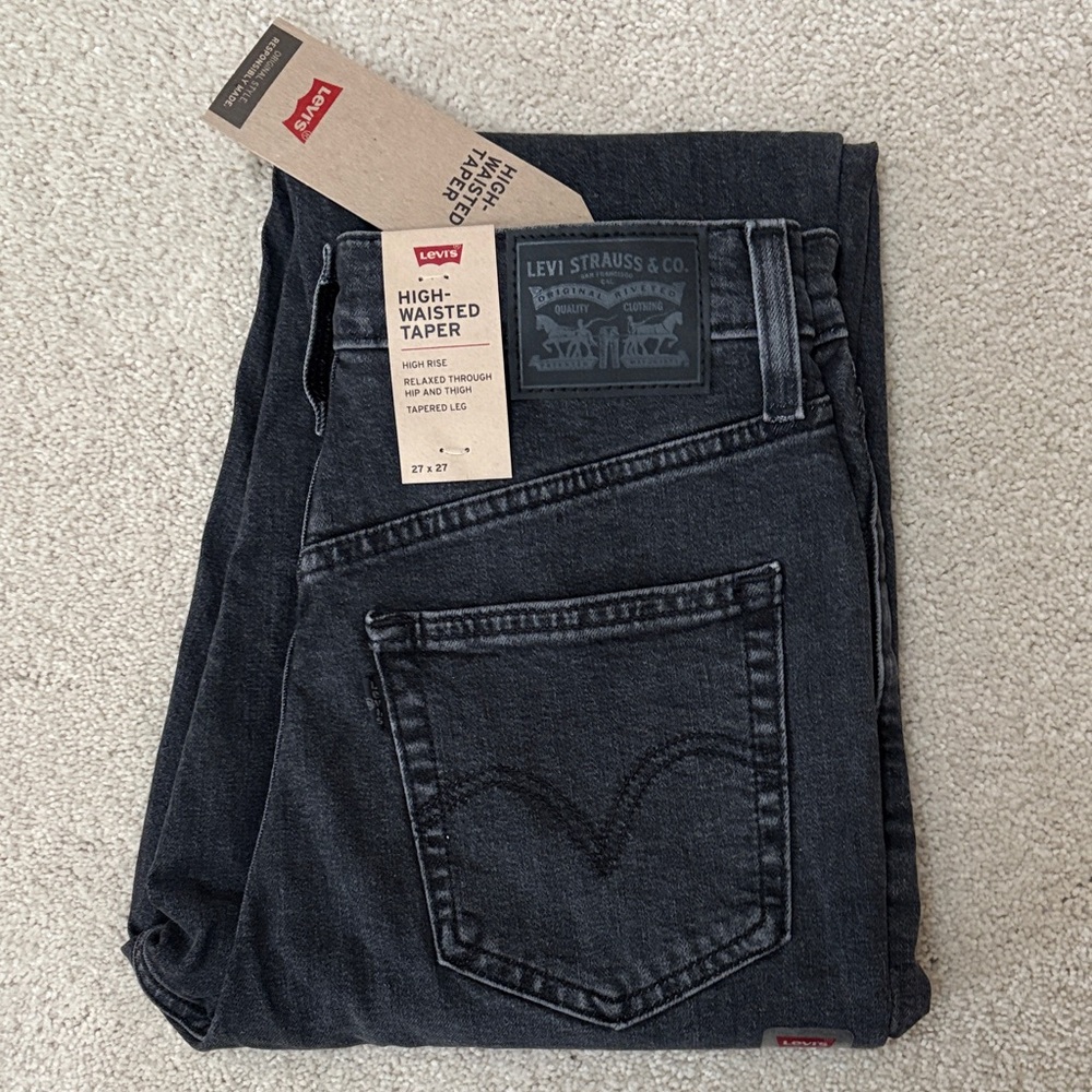 Levi's Women’sDark Gray Jeans High-Waisted Tapered 27x27
